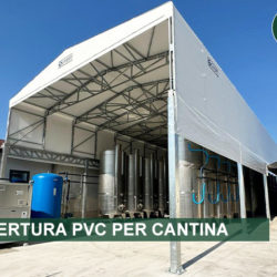 Copertura in PVC industriale per una cantina di vini in Friuli